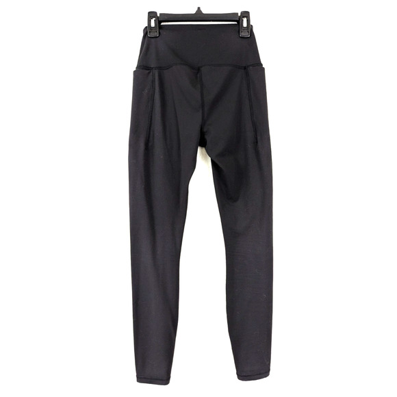 Prana sz S Leggings ash black stretchy side leg pockets mid rise 1945 - Picture 4 of 7